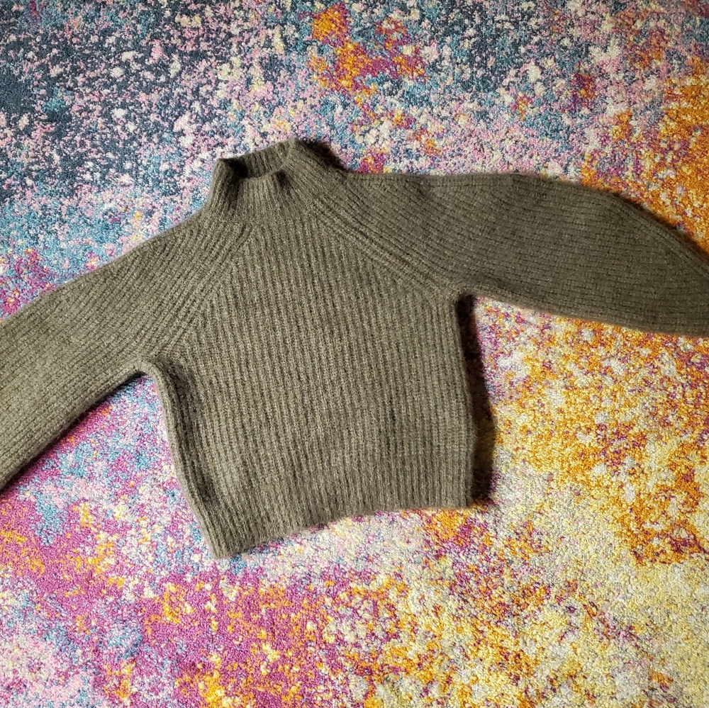 H&M wool alpaca blend balloon sleeve sweater